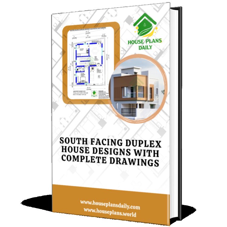 South Facing Duplex House Designs with Complete Drawings