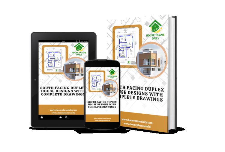South Facing Duplex House Designs with Complete Drawings
